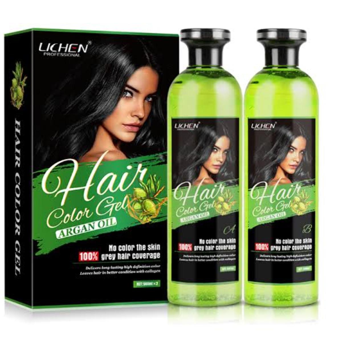 Lichen Hair Color Gel (Argan Oil) 500 ml x 2 = 1000 ml