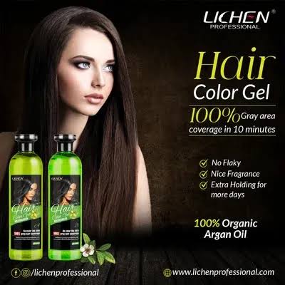 Lichen Hair Color Gel (Argan Oil) 500 ml x 2 = 1000 ml